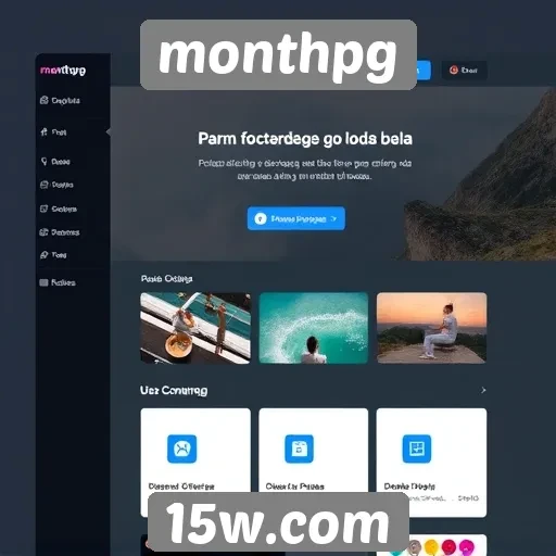 Análise da interface do usuário do site Monthpg
